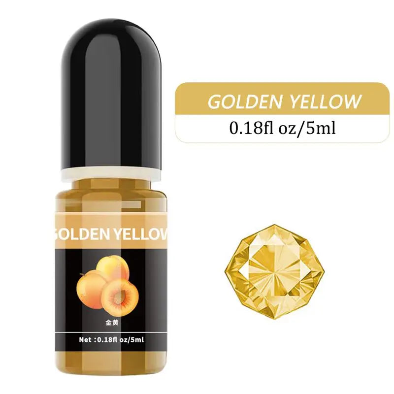 Pigment de résine d'élection xy, liquide, colorant de résine UV, tournant transparent pour résine UV, colle AB, coloration bricolage, fabrication de bijoux d'art, 5ml