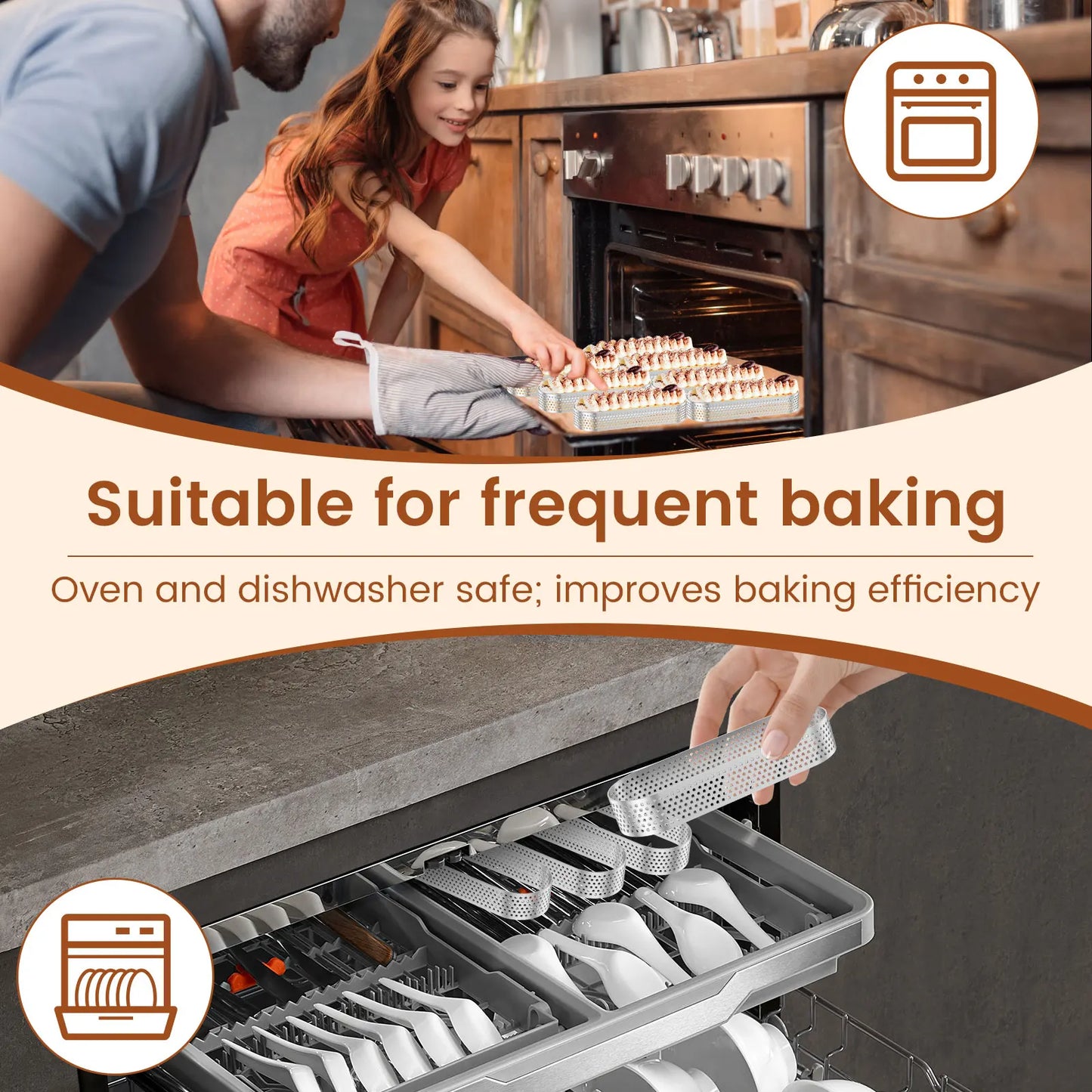 Anneaux à tarte ovales en acier inoxydable, 12 pièces, anneau à tarte poreux, moule à Mousse de gâteau perforé, coupe-biscuits, outil de moule à pâtisserie Quiche