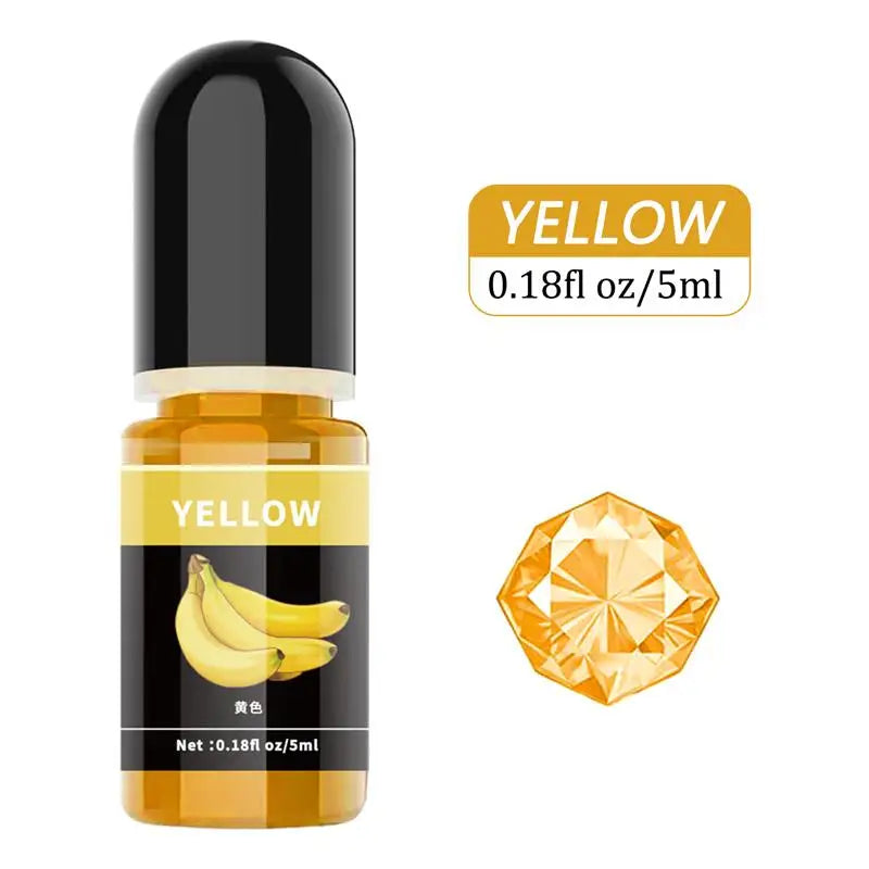 Pigment de résine d'élection xy, liquide, colorant de résine UV, tournant transparent pour résine UV, colle AB, coloration bricolage, fabrication de bijoux d'art, 5ml