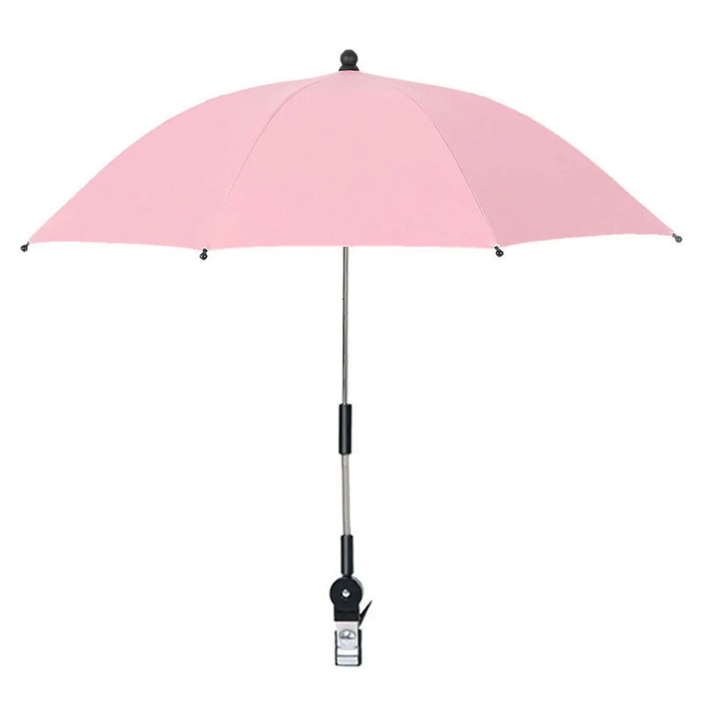 ZK20 Parapluie de chaise de plage Protection UV Parasol de poussette pour bébé 360 °   Pare-soleil de chaise réglable avec pince