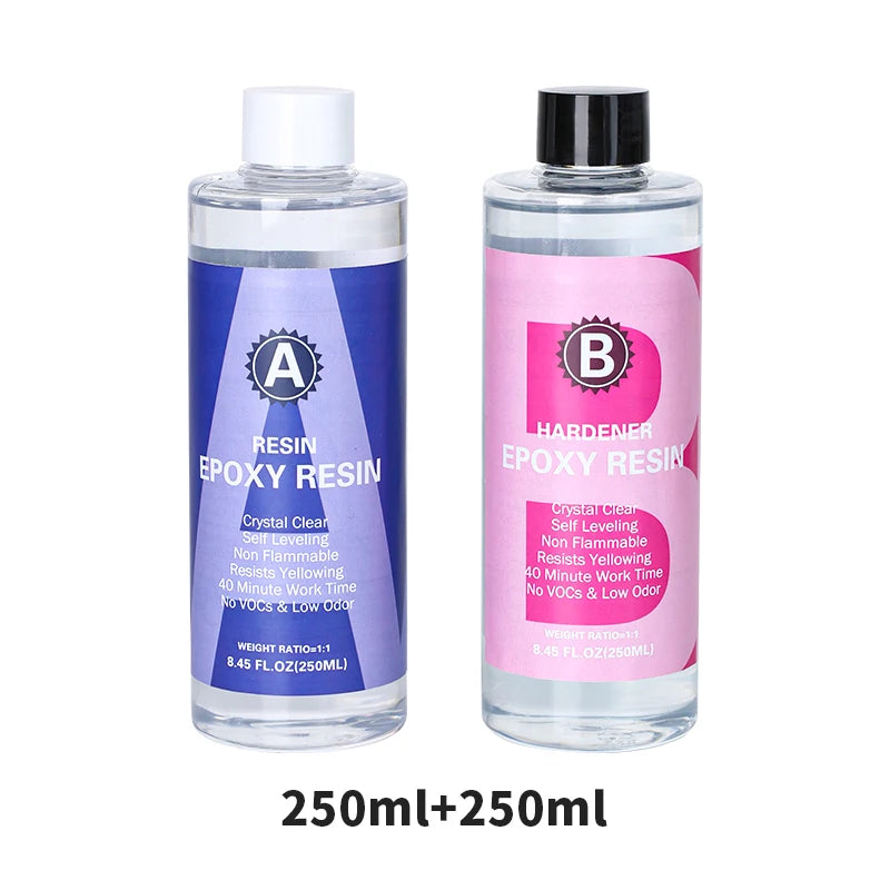 Kit de résine époxy transparente 1:1, haute brillance et bulles, fournitures d'art gratuites pour revêtement et moulage, fabrication de bijoux artisanaux à faire soi-même