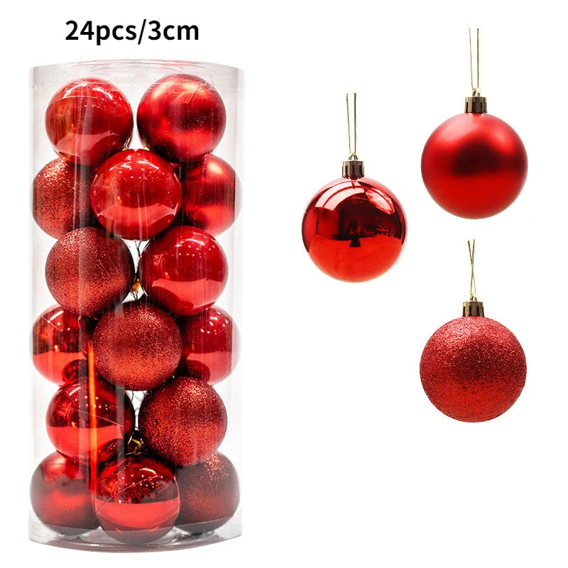 24/36 pièces boules de Noël décoration