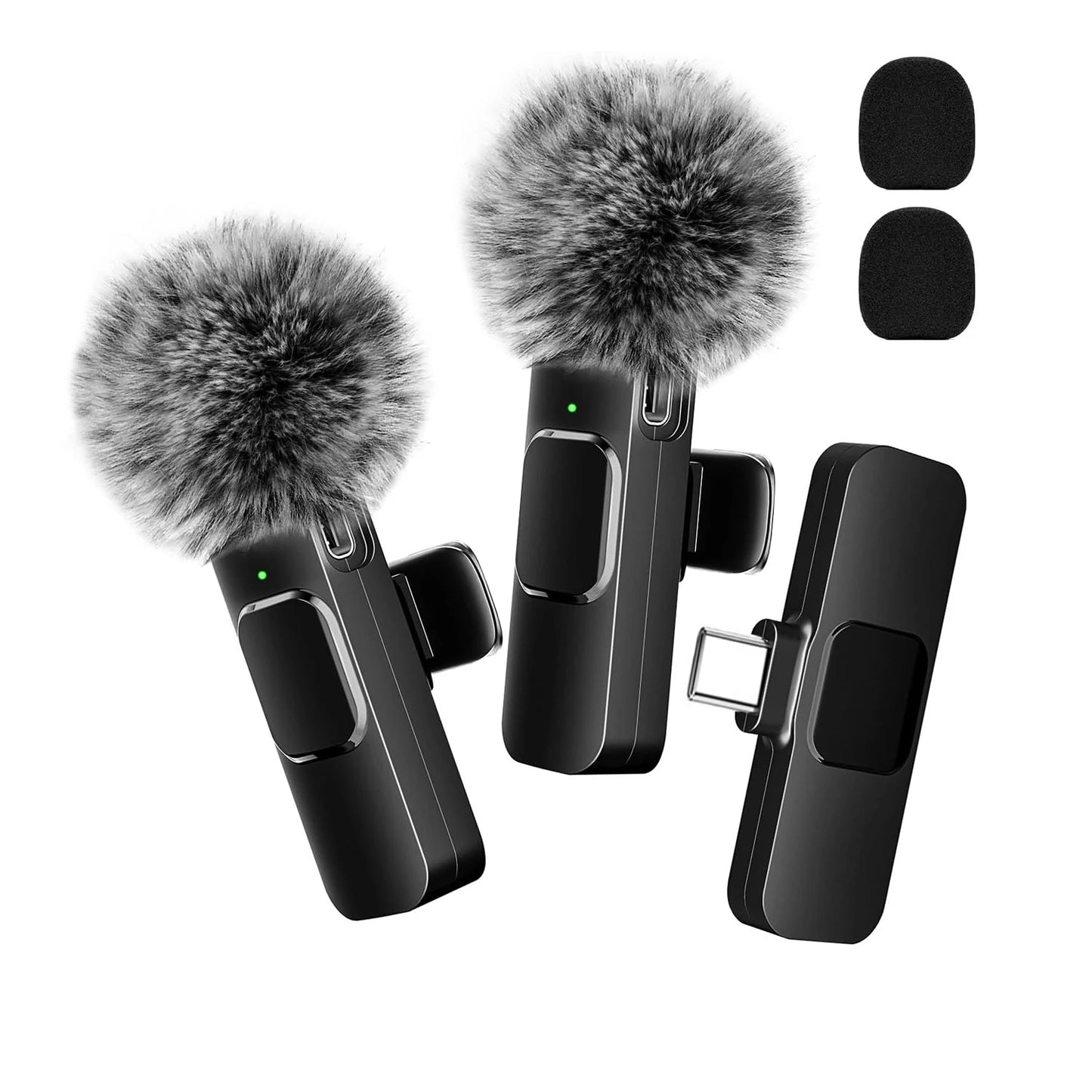 Microphone Lavalier sans fil, enregistrement Audio et vidéo, Mini micro pour iPhone, Android, ordinateur portable, jeu en direct, téléphone portable