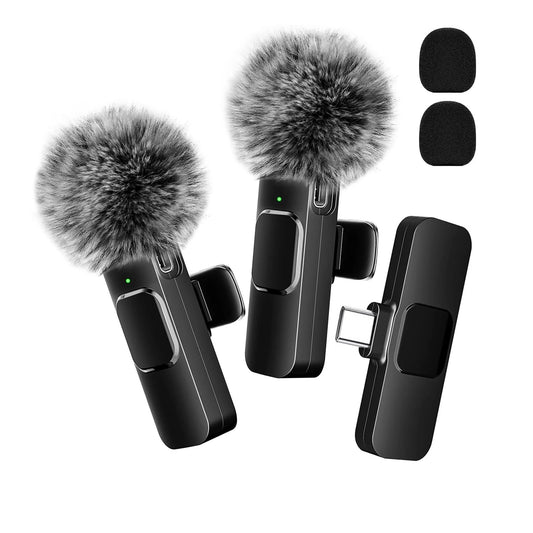 Microphone Lavalier sans fil, enregistrement Audio et vidéo, Mini micro pour iPhone, Android, ordinateur portable, jeu en direct, téléphone portable