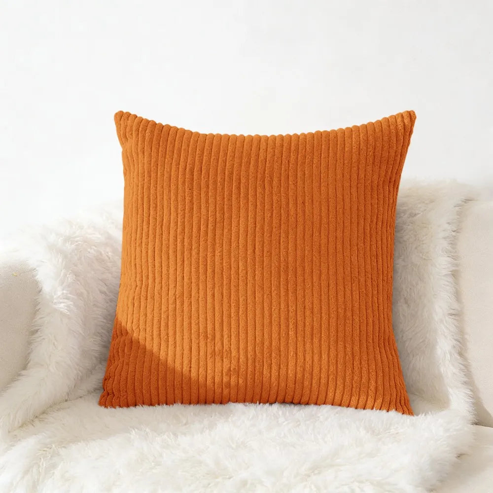 Housse de coussin en velours côtelé, grande taille 70x70 65x65