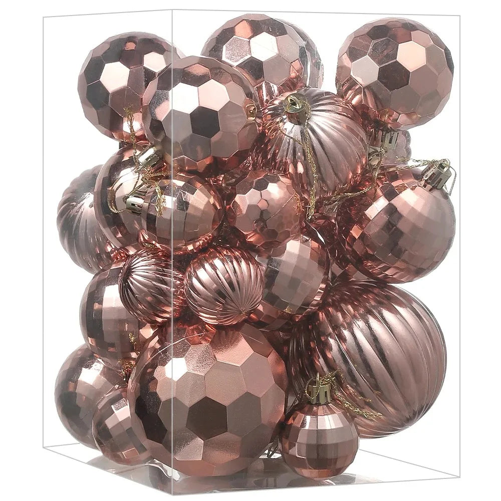 30 pièces 4-8CM grandes boules de Noël suspendues arbre de Noël pendentif