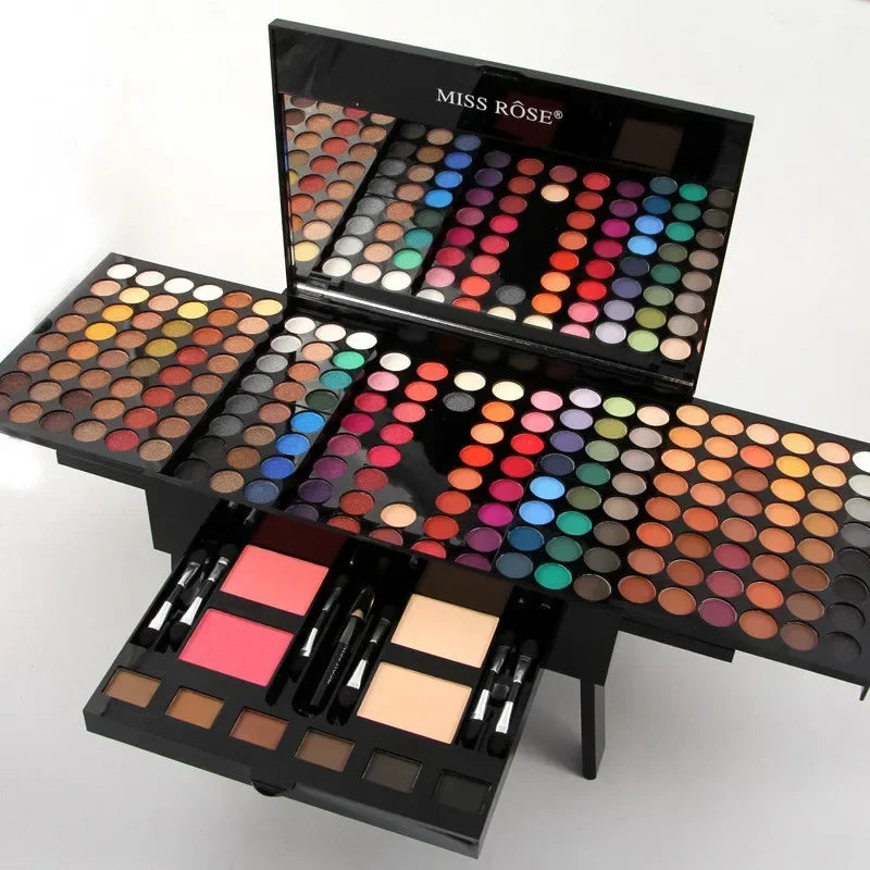 Palette de maquillage pour les yeux, 180 couleurs, fard à barrage, poudre, blush, kit cosmétique, apprêt, Shoous, ensemble