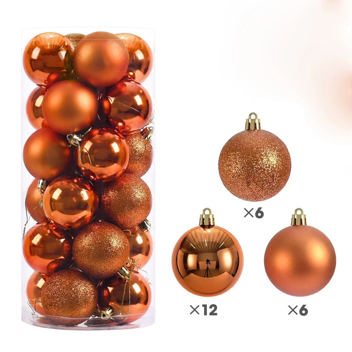 Boules de noël 3/4/6CM, 24 pièces, grande boule, pendentif d'arbre de Noël
