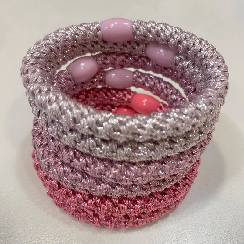 6pcs/lot élastique pour cheveux pour femmes élastique cheveux femmes ,Élastiques et chouchous attache cheveux bandes en caoutchouc à haute élasticité pour bracelets, élastique cheveux noire montres femmes knekki haar