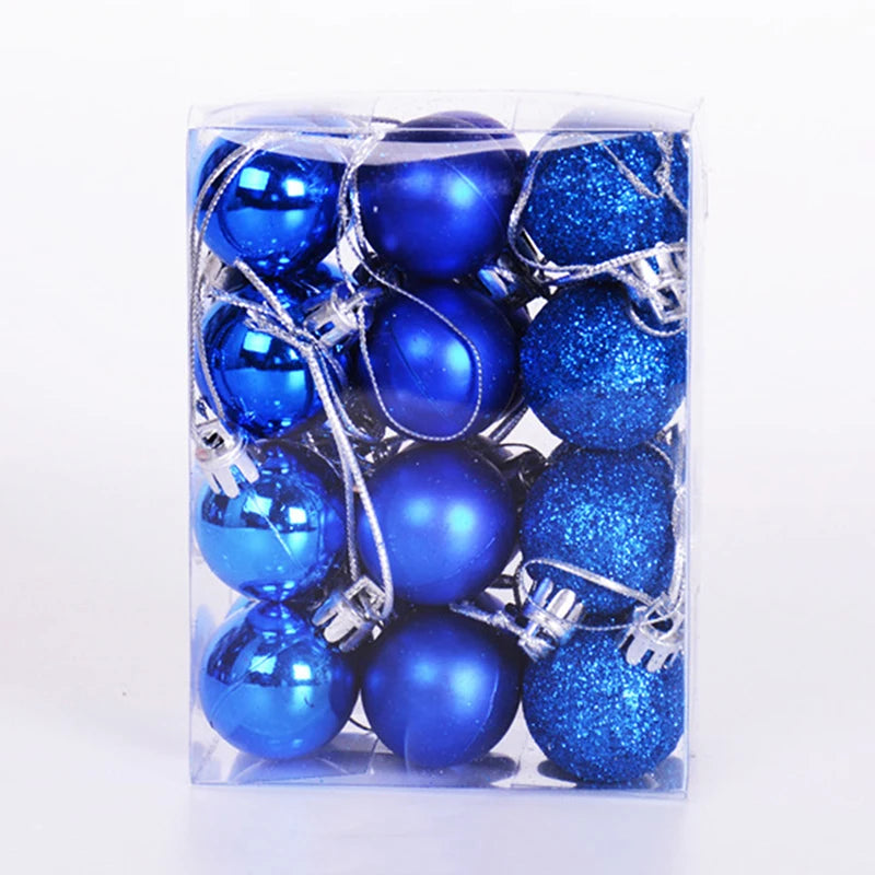 24 pièces boules de noël