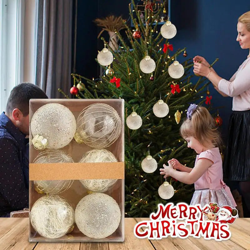 Boule de Noël à suspendre, ensemble de 6