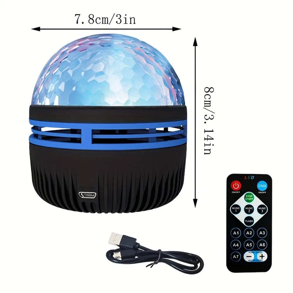 Projecteur LED Starry Galaxy Ocean Wave RVB, télécommande intelligente, lampe KTV, USB, lumières de Noël, rotation automatique pour la décoration de la maison et de la chambre