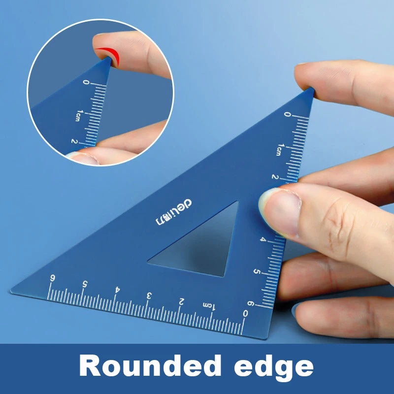 Ensemble de papeterie en alliage d'aluminium multifonctionnel combinaison règle Triangle rapporteur alliage dessin cadeau