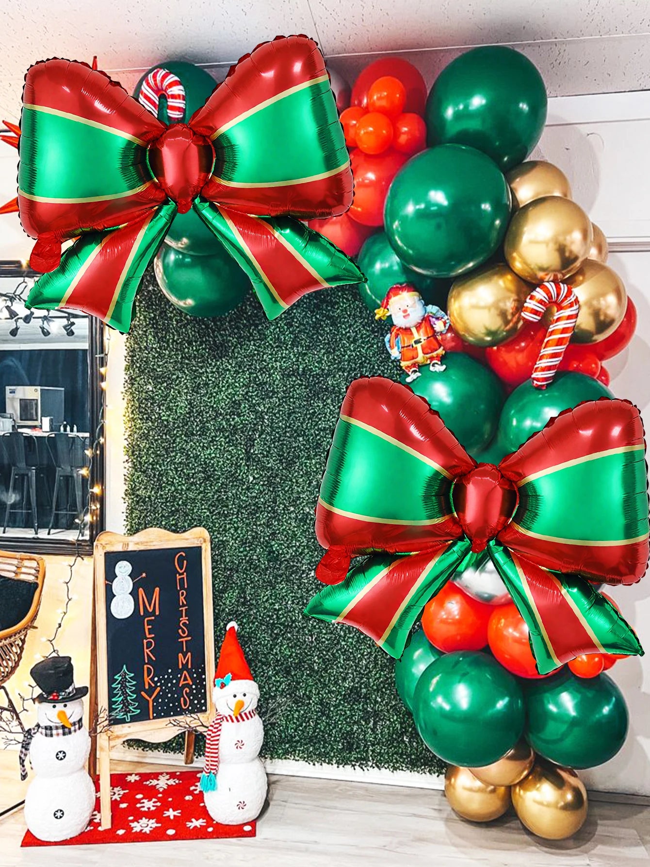 2 pièces ballons à nœud de Noël