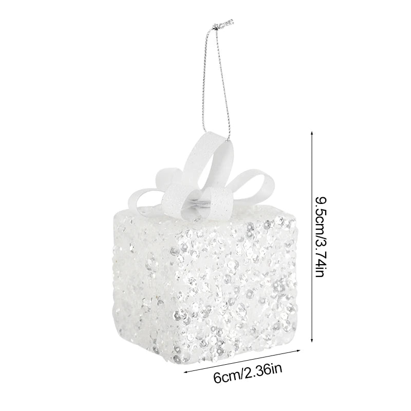 Décoration de sapin de Noël en mousse blanche