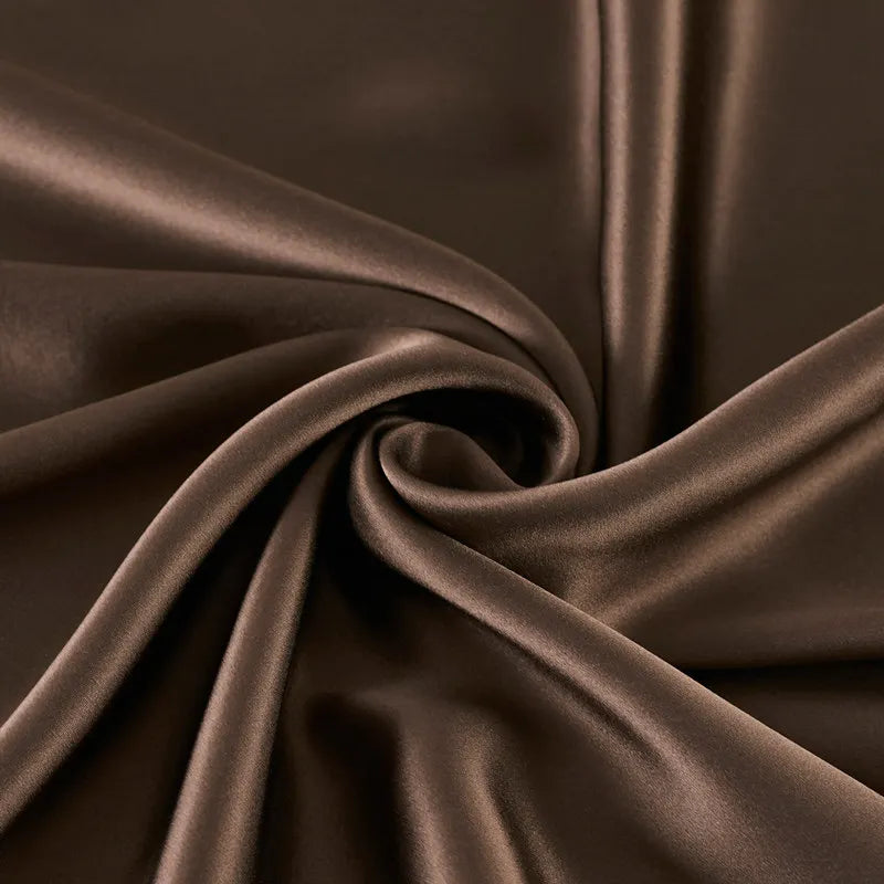 Tissu en soie 100% soie de mûrier, couleur unie, multicolore, largeur 114cm, soie teinte unie