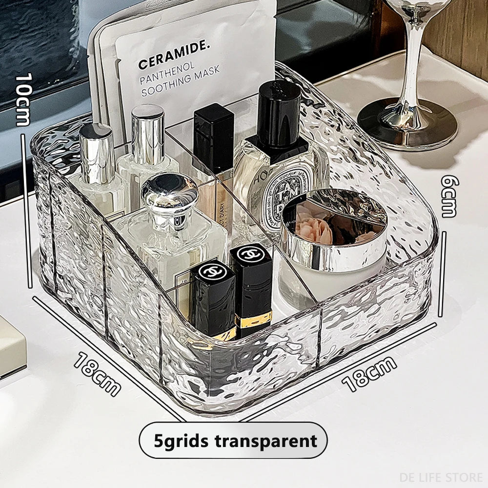 Makeup Storage Organizer Clear Skincare Organiser For Vanity Storage Box For Lipstick Cosmetic Organizer Perfume Holder