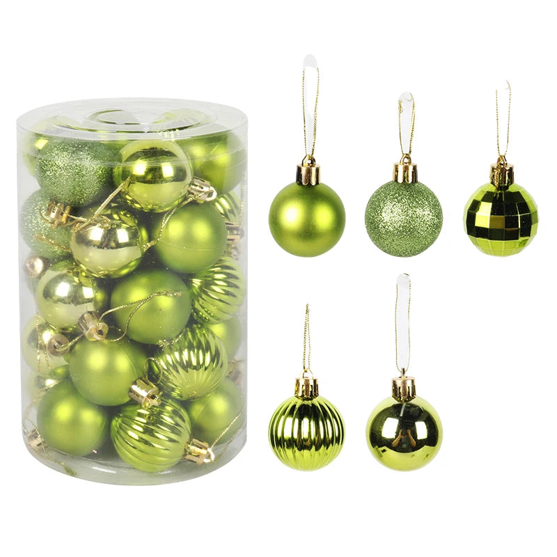 34 pièces boules de plastique de Noël arbre de Noël suspendus ornement boule de pendentif