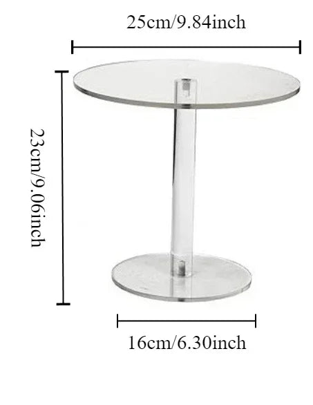 Support à gâteaux rond Transparent en acrylique