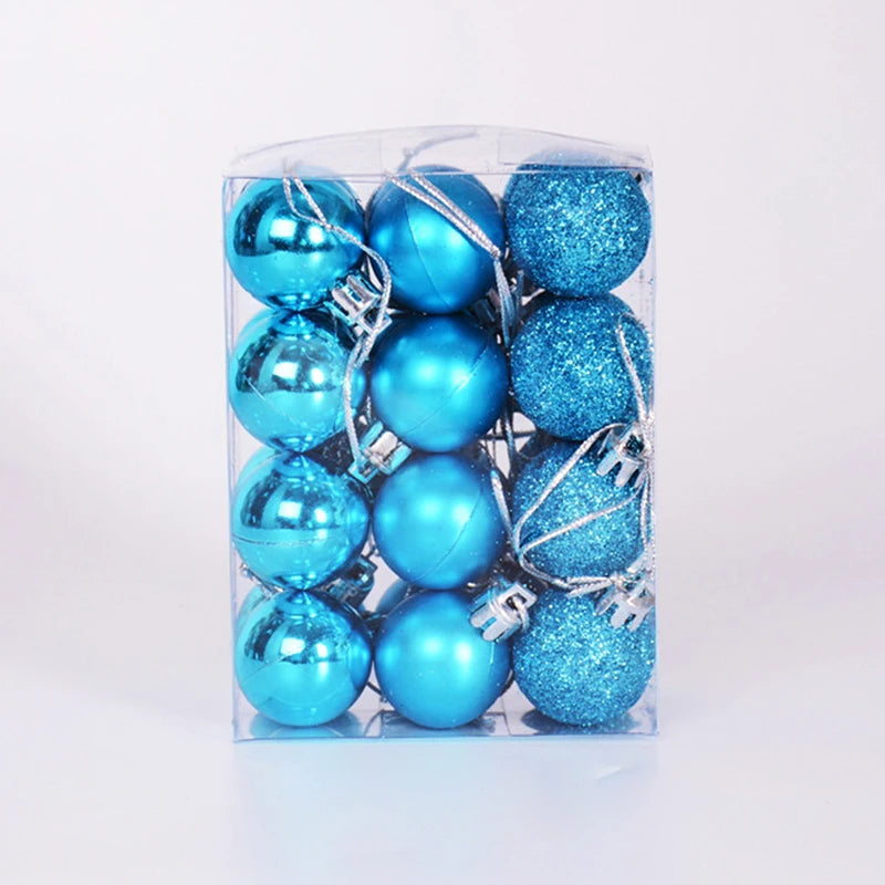 24 pièces boules de noël