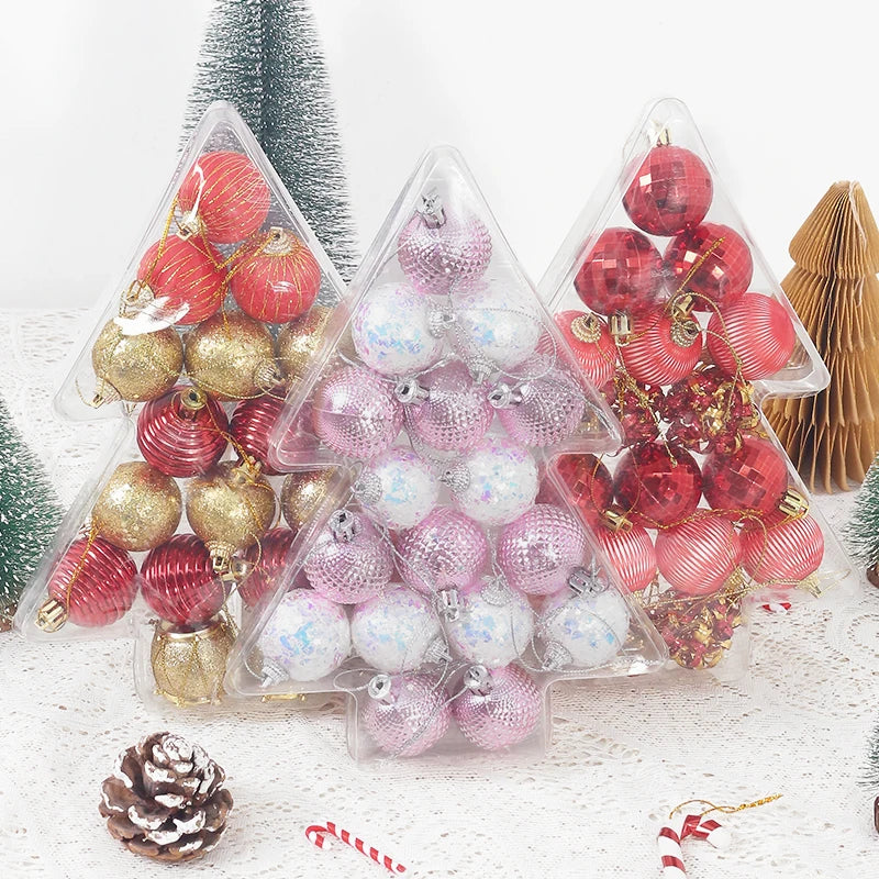 Boules de Noël de 4cm, 17 pièces, décorations d'arbre de Noël