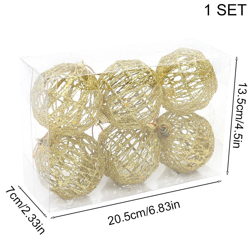 Boule Dorée de Noël, 3,6 Pièces, décorations d'Arbre de Noël