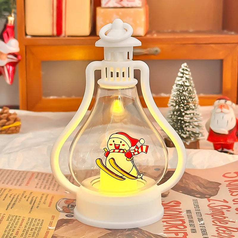 Lanterne portable LED pour sapin de Noël