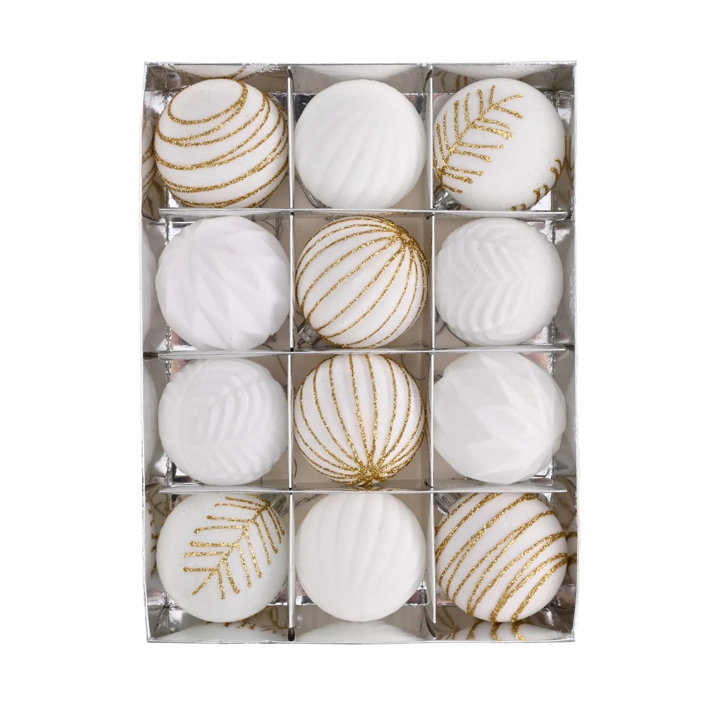 12 pièces 6CM boule de Noël décorations d'arbre de Noël