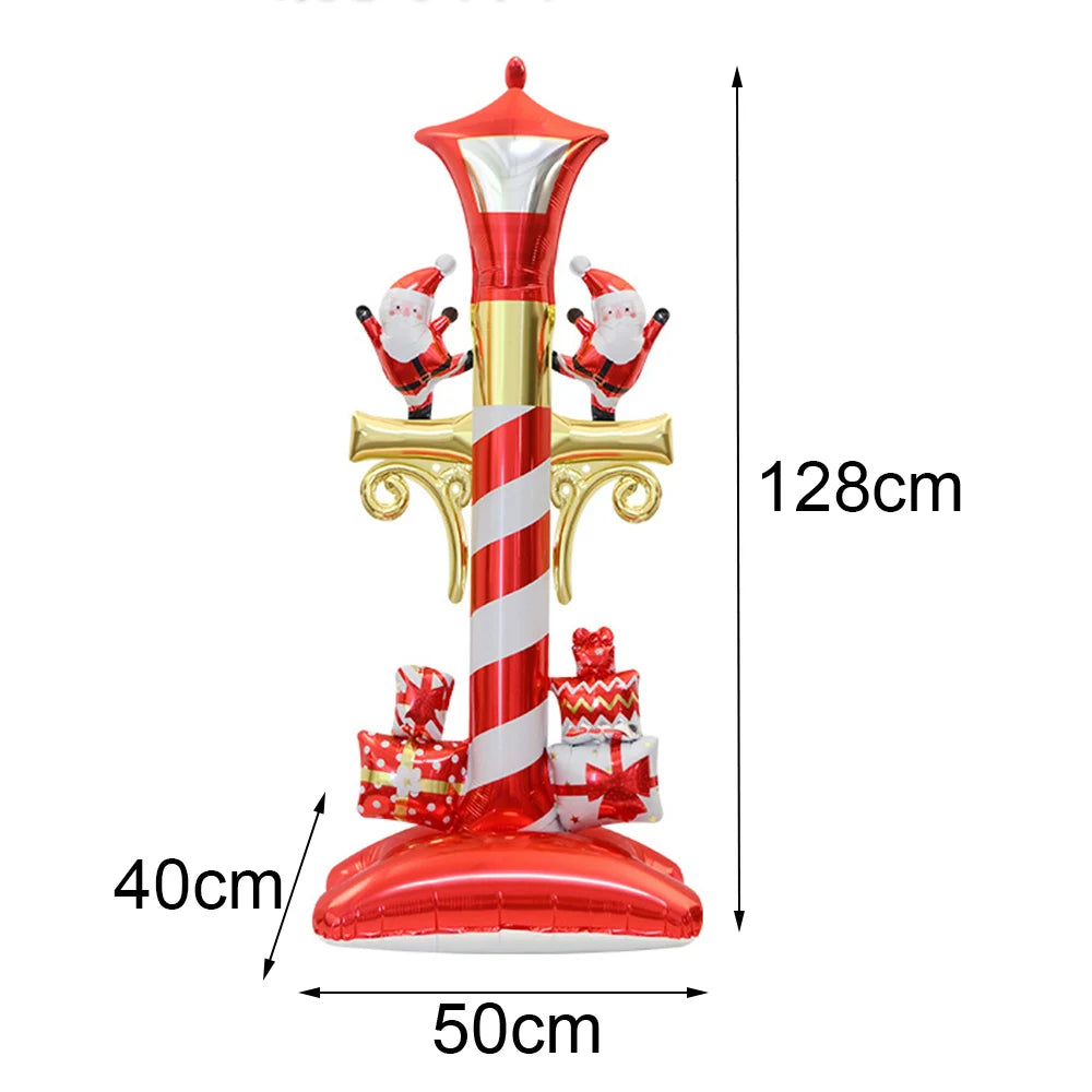 Grands ballons de fête de noël, bonhomme de neige, ours, renne, père noël