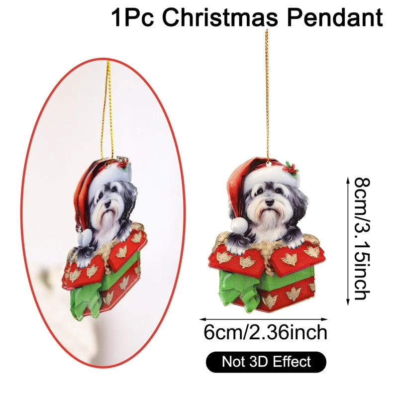 Ornements de Noël de chien de dessin animé