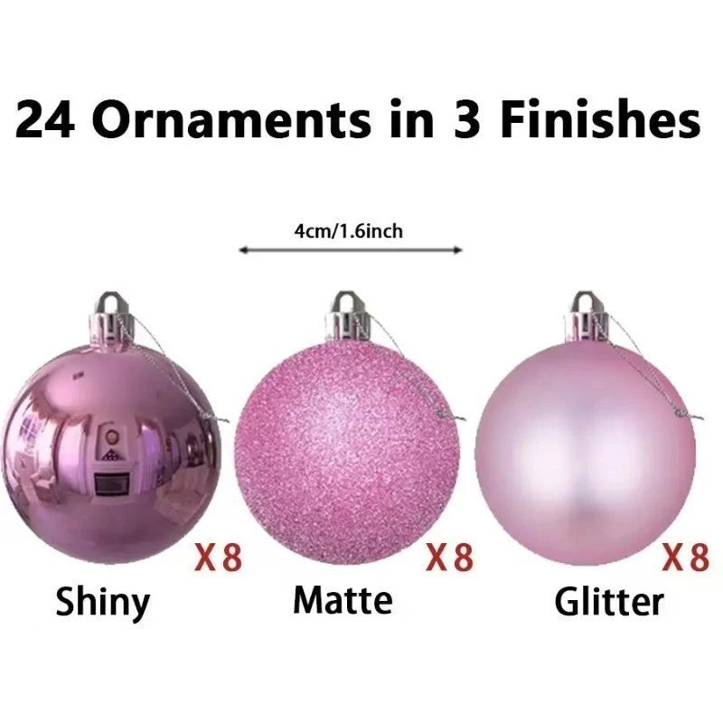 30 pièces 4-8CM grandes boules de Noël suspendues arbre de Noël pendentif