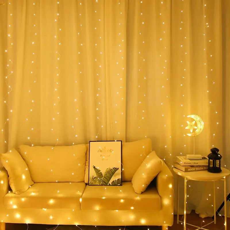 Guirxiété lumineuse LED USB pour décoration de Noël, extérieur, nickel é, chambre à coucher, vacances, mariage, rideau, 8 modes, 3m, 4m, 6m