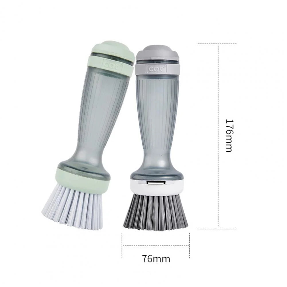 Kitchen Cleaning Tool Dish Scrubber Brush Refillable Liquid Soap Dispenser Pans Cups Bread Bowl Dishwashing Sponge Pot Wash Wipe