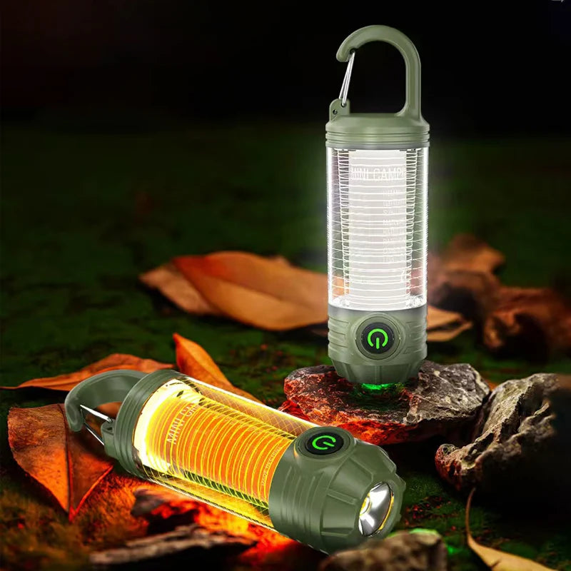 Lampe de Camping multifonctionnelle LED pour l'extérieur, lampe de nuit, lampe de poche Rechargeable, étanche, pour voyage