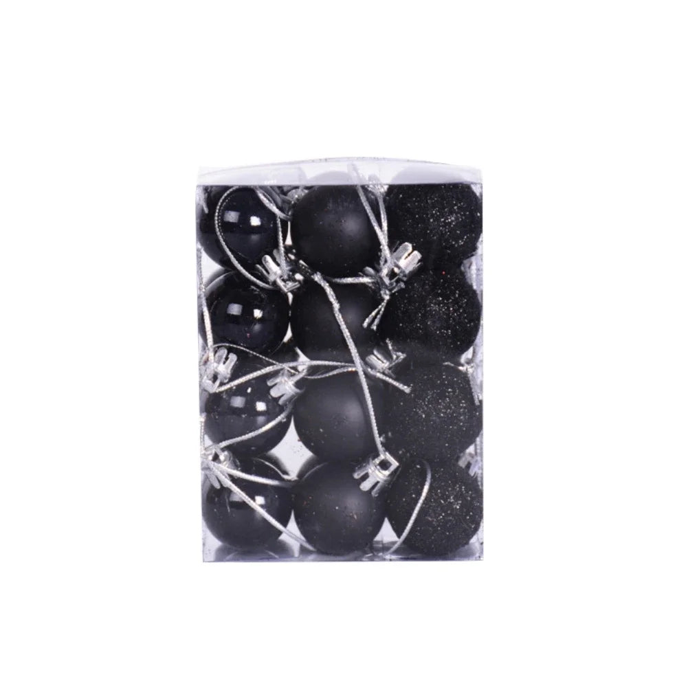 Boule d'arbre de Noël suspendue de 3cm, 24 pièces/boîte