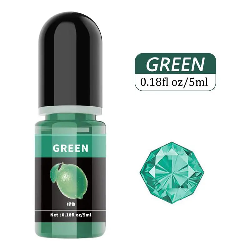 Pigment de résine d'élection xy, liquide, colorant de résine UV, tournant transparent pour résine UV, colle AB, coloration bricolage, fabrication de bijoux d'art, 5ml