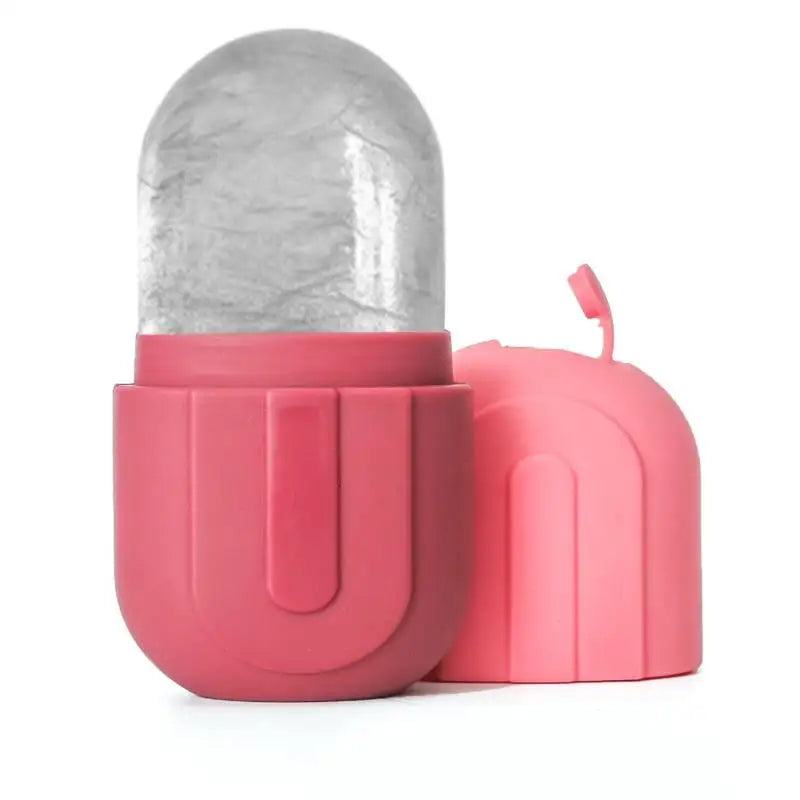Rouleau de glace à compresse froide pour le visage et les yeux, Massage de beauté, moule à glace en Silicone, outil de soins de la peau du visage rafraîchissant et raffermissant