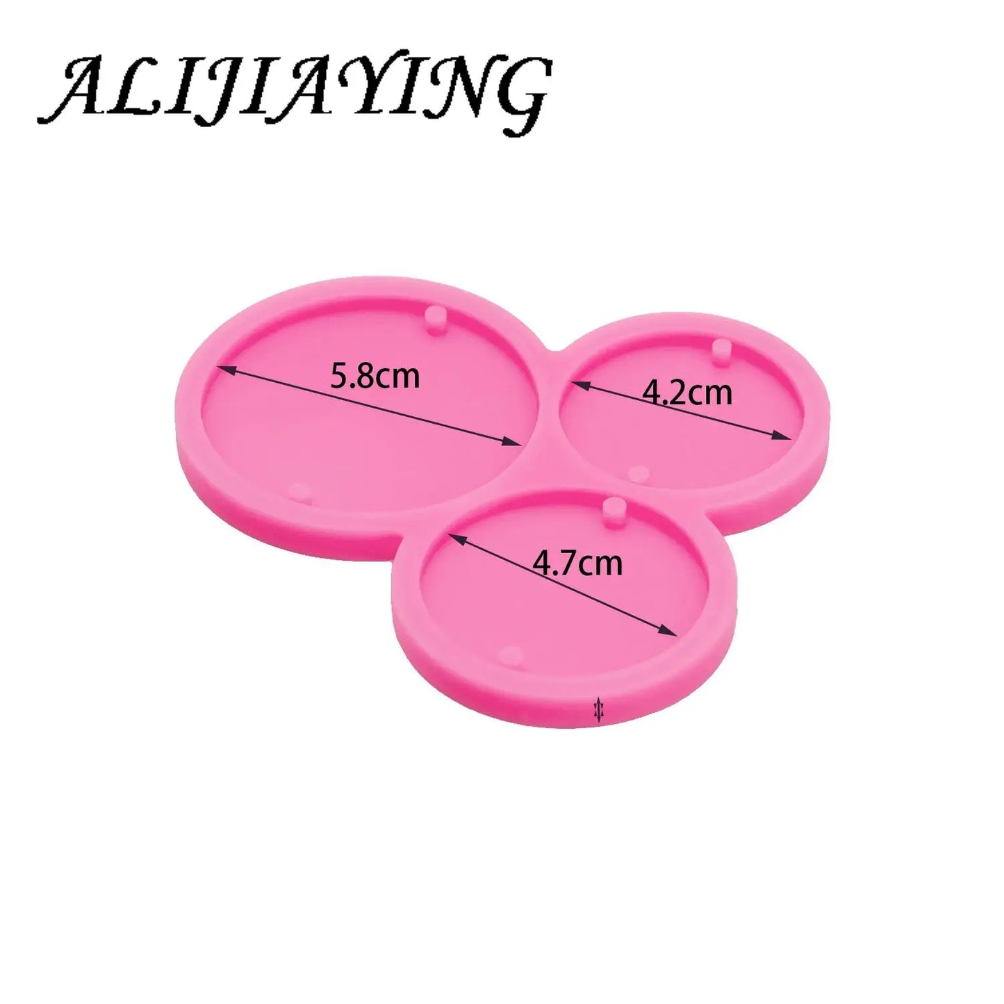 Moule rond en Silicone pour porte-clés pour résine époxy