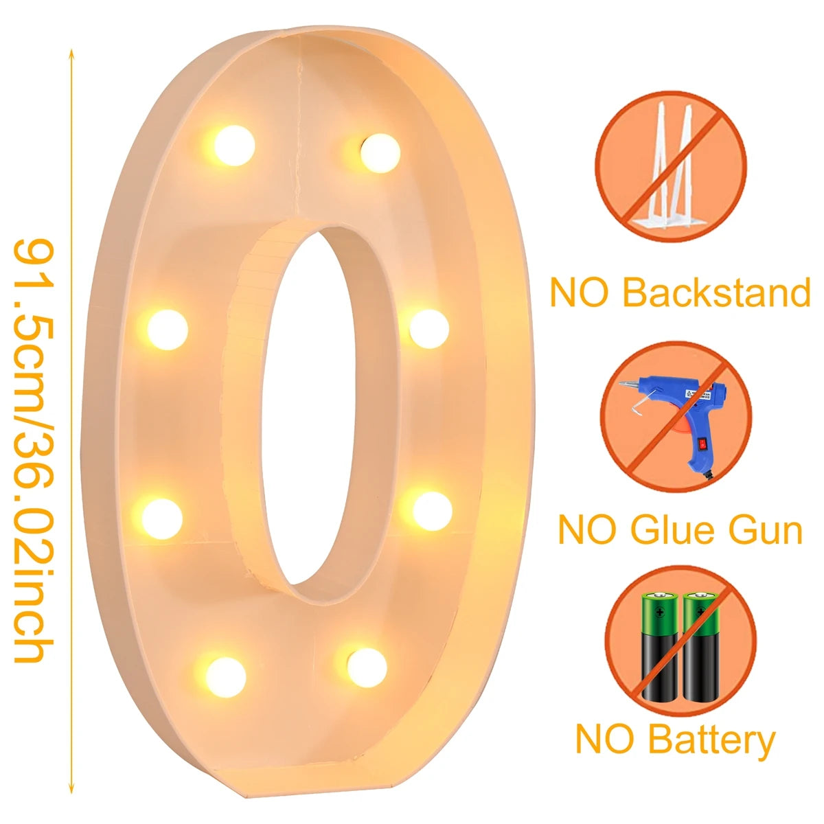 Boîte de remplissage de ballon de nom de lettre d'ange, cadre lumineux LED, baby shower, 1er anniversaire, décor de fête de mariage, Noël, bricolage, 91.5cm