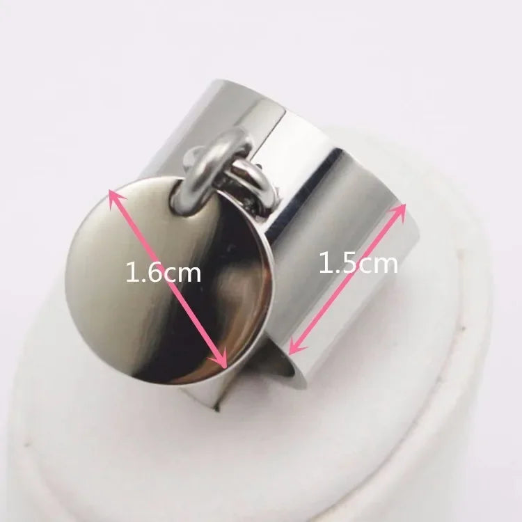 Bague pendentif géométrique ovale pour femmes, bijoux à la mode, en acier inoxydable, taille 7 10 11 6 9 8