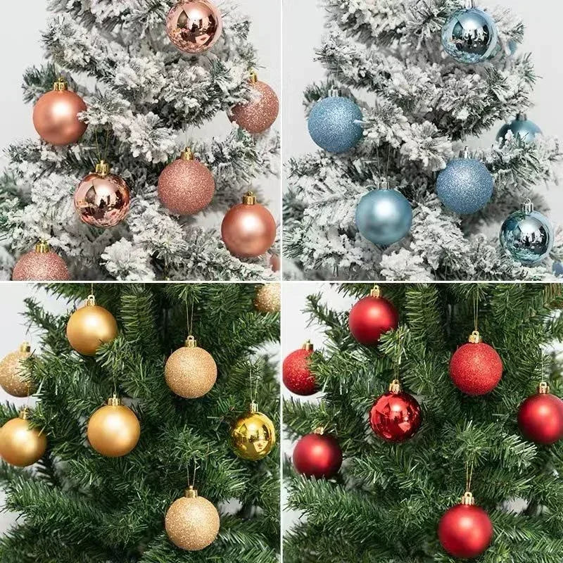24 pièces/boîte boules de Noël pour arbre de Noël
