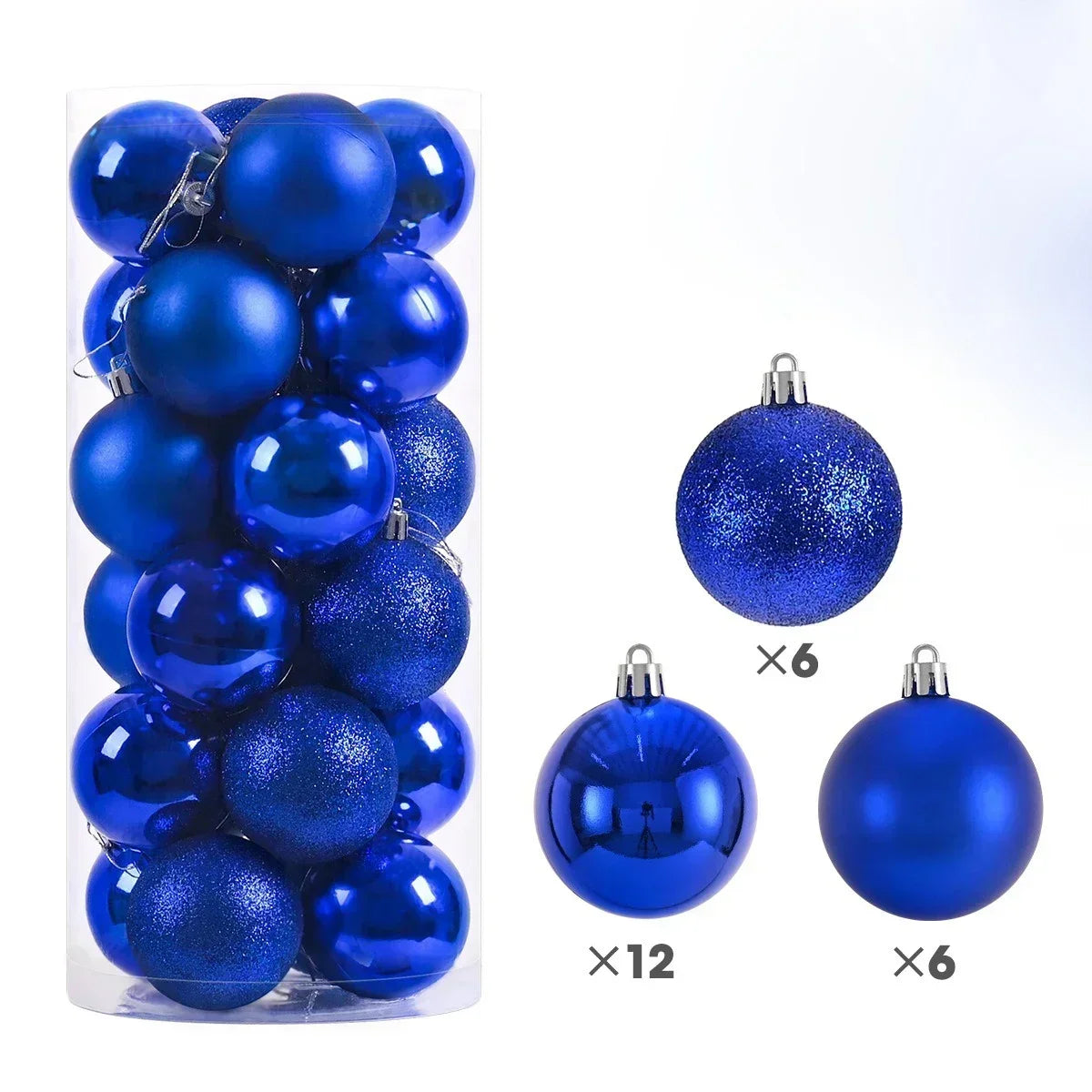 Boules de noël 3/4/6CM, 24 pièces, grande boule, pendentif d'arbre de Noël