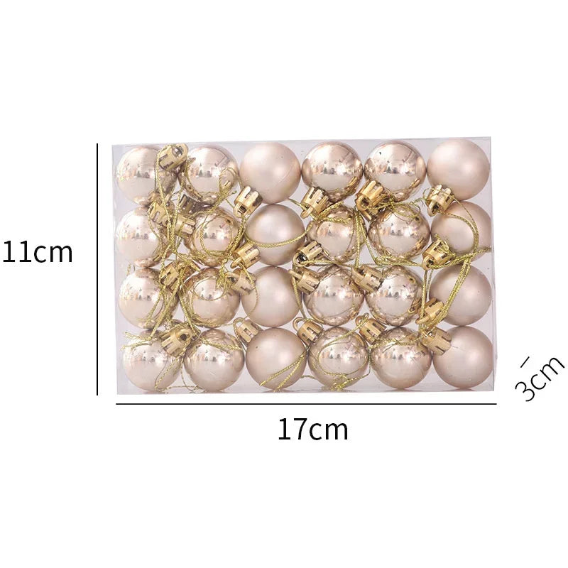 Décorations d'arbre de Noël -24 pièces par boîte