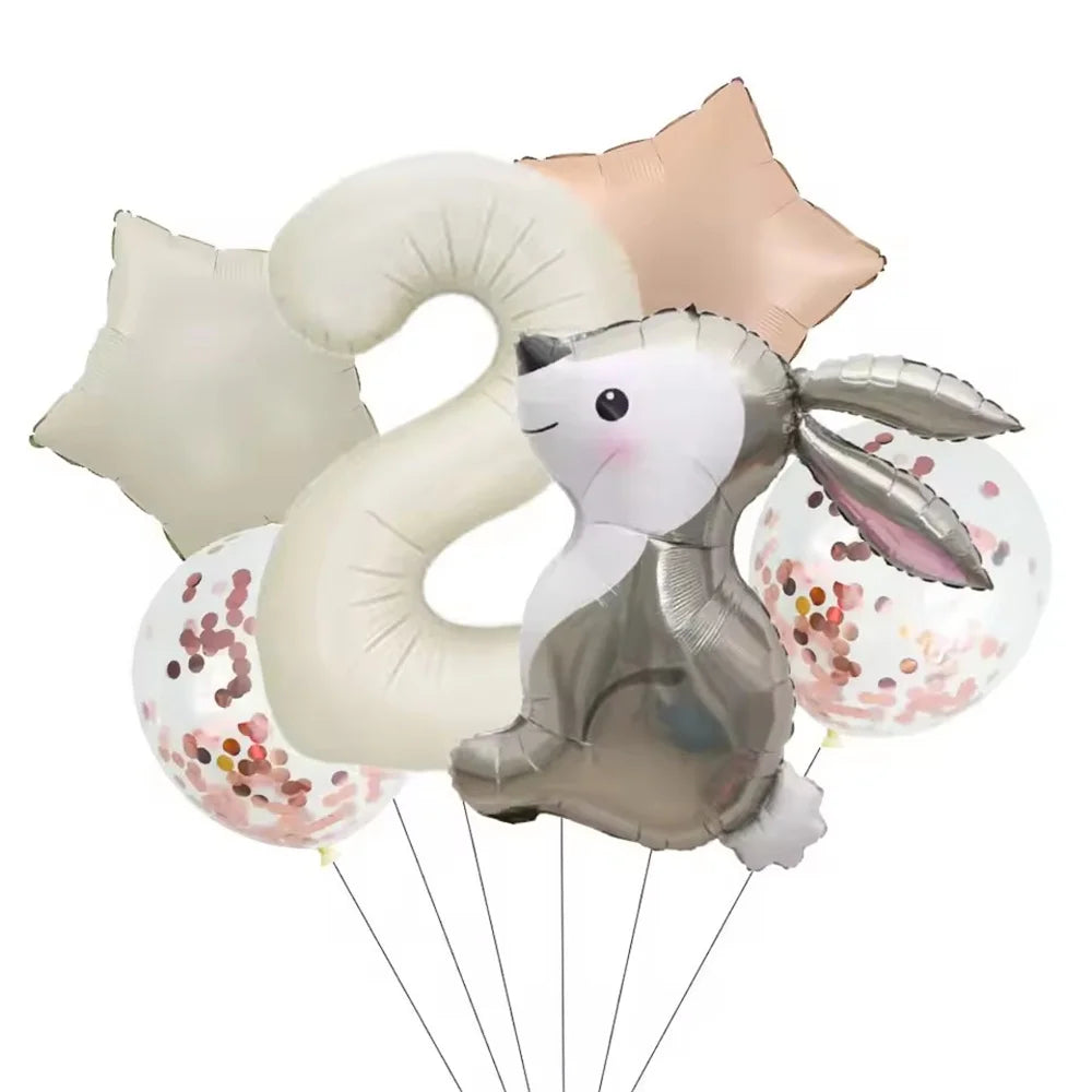 Ballon lapin de pâques, 6 pièces, 32 pouces