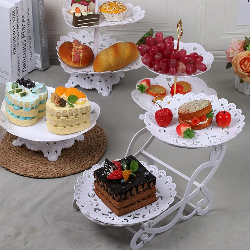 Plateau de support à gâteaux et desserts, 1 pièce, présentoir à thé de l'après-midi pour mariage, fête d'anniversaire, repas froids, Table de pause thé
