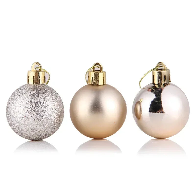 24 pièces/boîte boules de Noël pour arbre de Noël