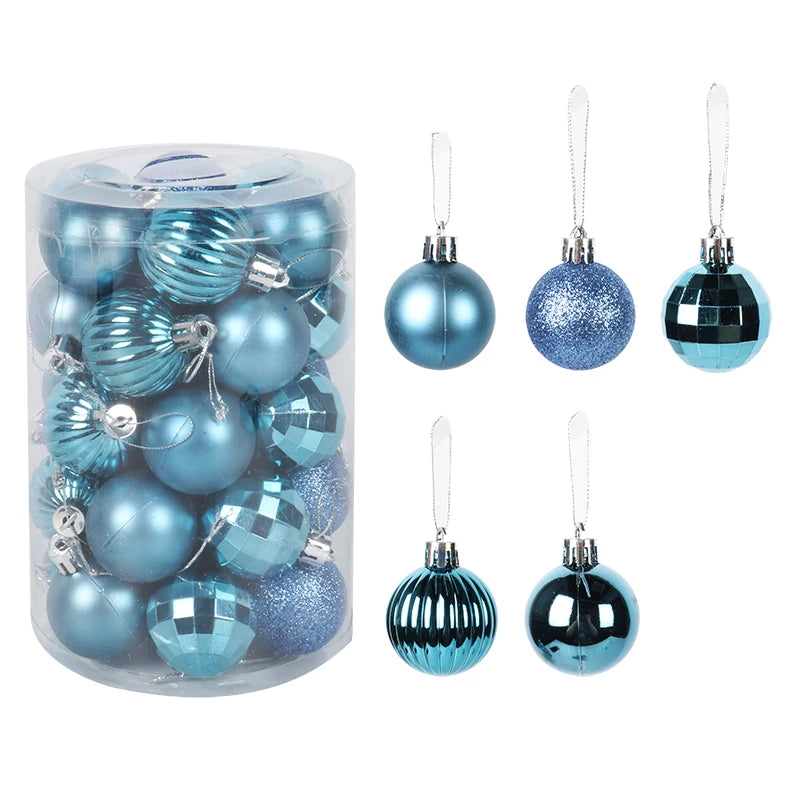 34 pièces boules de plastique de Noël arbre de Noël suspendus ornement boule de pendentif