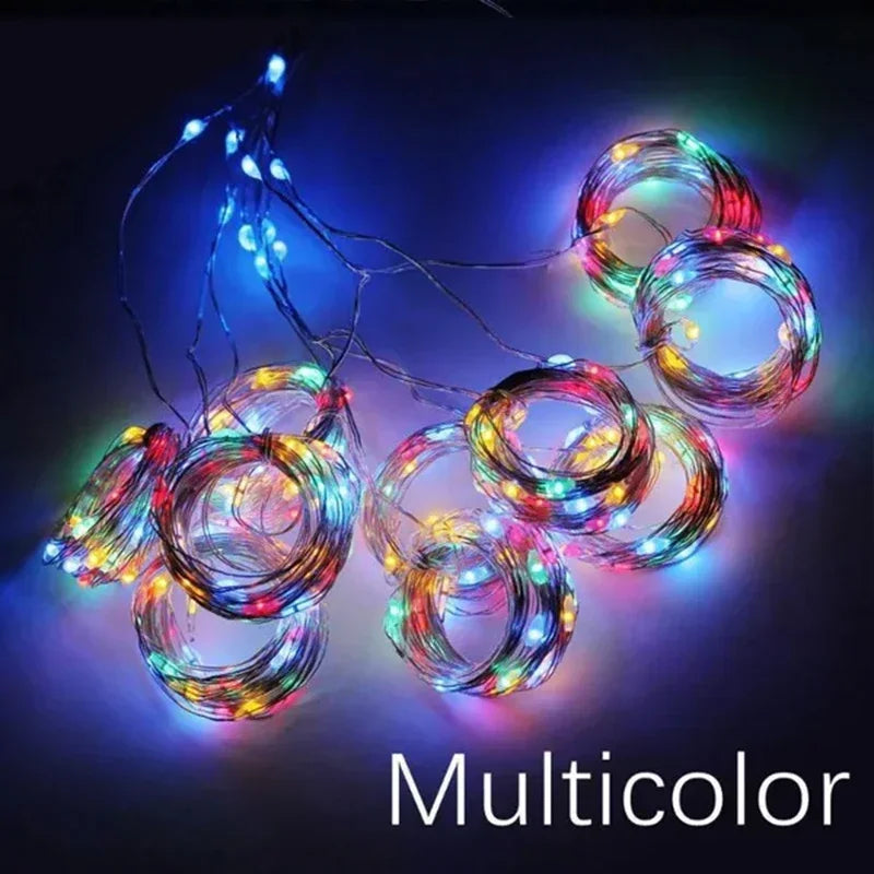 Guirxiété lumineuse LED USB pour décoration de jardin, lampe de guirxiété de vacances, nickel é, maison, fête de Noël, nouvel an, mariage, 3m, 8 modes