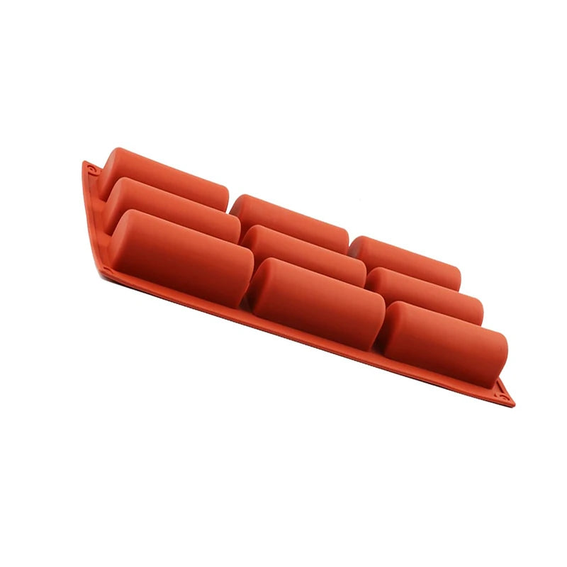 Moule à gâteau en rondins à 9 cavités, pour la cuisson du rouleau 3D, cylindre, pâtisserie, Dessert