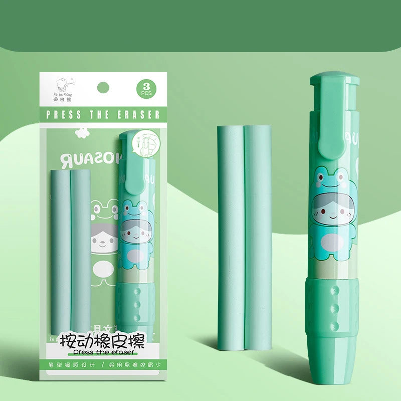 Gommes stylo rétractable presse crayon caoutchouc fournitures de Correction école papeterie gommes pour enfants doux Art gomme stylo